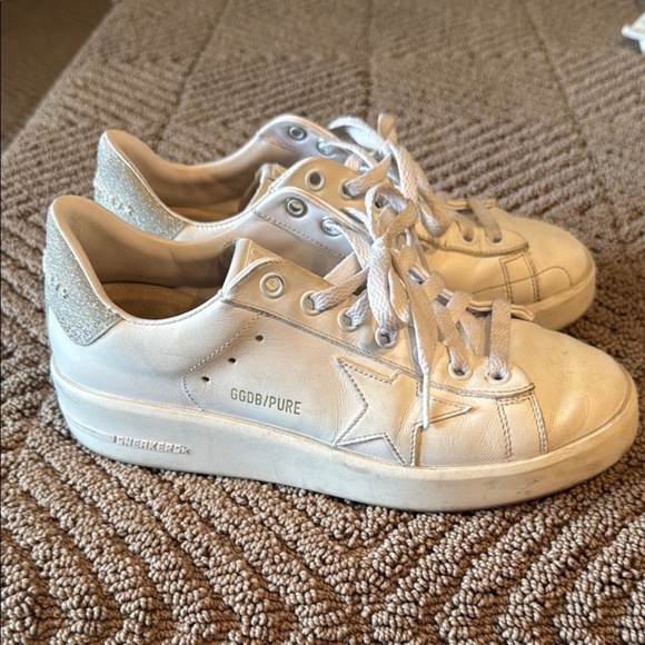 GOLDEN GOOSE pure star sneakers white sparkle authentic excellent condition 36 - Picture 1 of 9